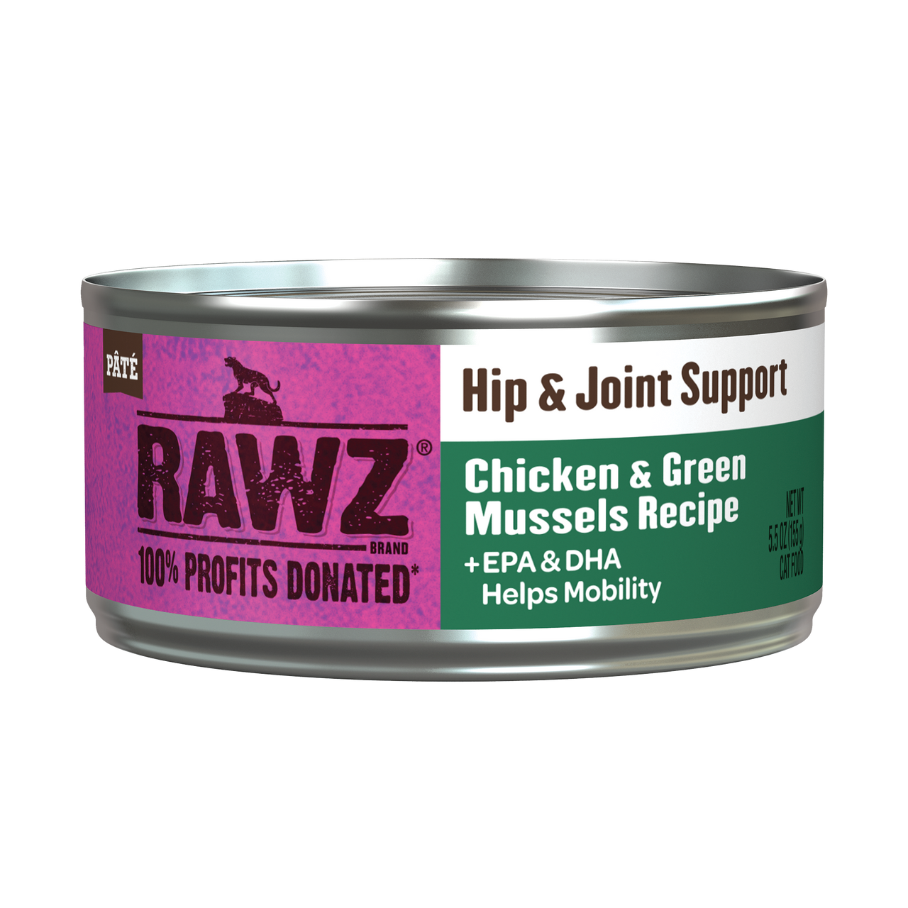 Rawz Hip & Joint Chicken & Green Mussels Cat Canned 5.5oz