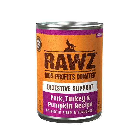Rawz Digestive Pork,Turkey & Pumpkin Dog Canned 12.5oz