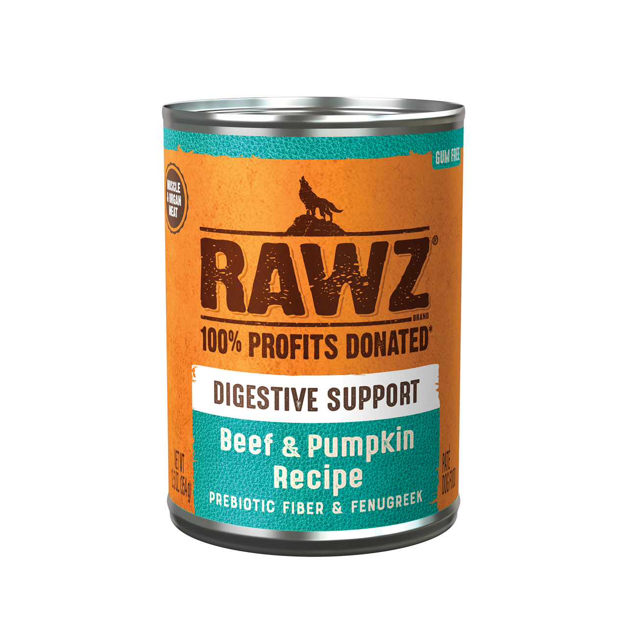 Rawz Digestive Beef & Pumpkin Dog Canned 12.5oz