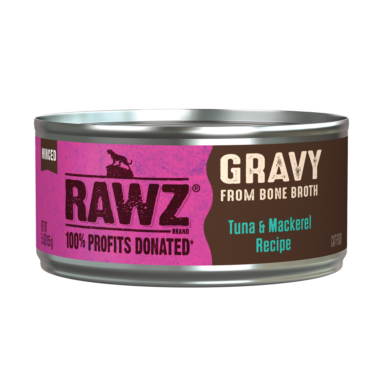 Rawz Tuna & Mackerel Gravy Cat Canned 5.5oz