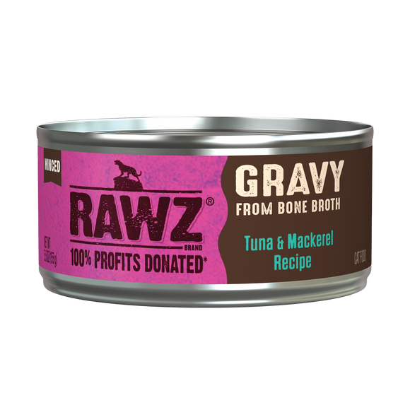 Rawz Tuna & Mackerel Gravy Cat Canned 5.5oz