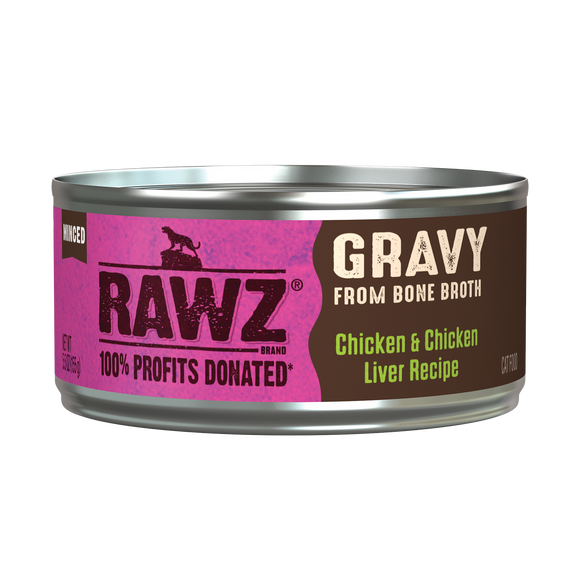 Rawz Chicken & Chicken Liver Gravy Cat Canned 5.5oz