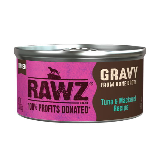 Rawz Tuna & Mackerel Gravy Cat Canned 3oz