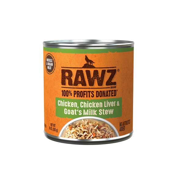 Rawz Chicken,Chicken Liver & Goat’s Milk Stew Dog Food 10oz