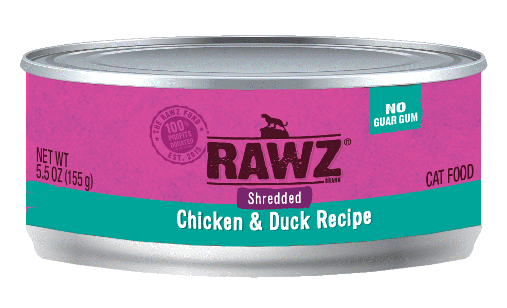Rawz Shreds Cat Food   3oz Chicken and Duck