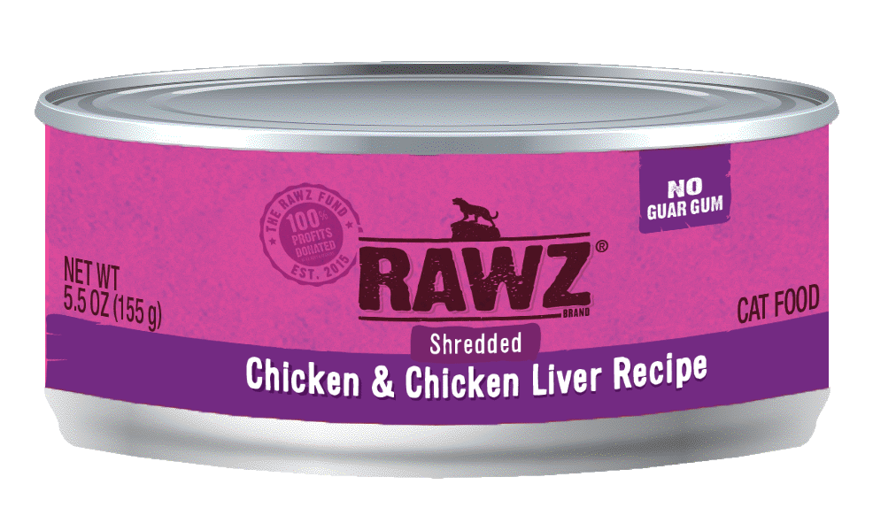 Rawz Shreds Cat Food   3oz Chicken and Liver
