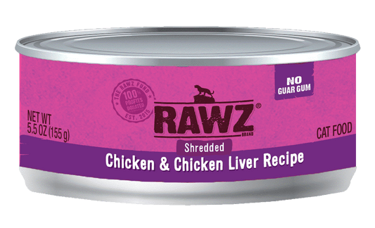 Rawz Shreds Cat Food   3oz Chicken and Liver
