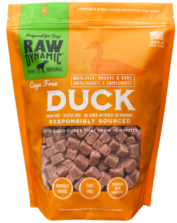 Raw Dynamic Frozen Dog Food Duck 6lb