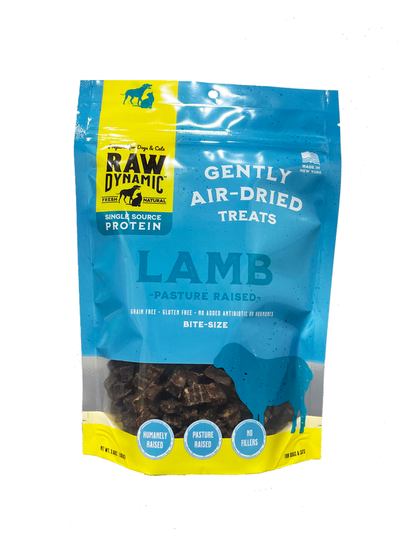 Raw Dynamic Air Dried Dog Treat Lamb 3.6oz