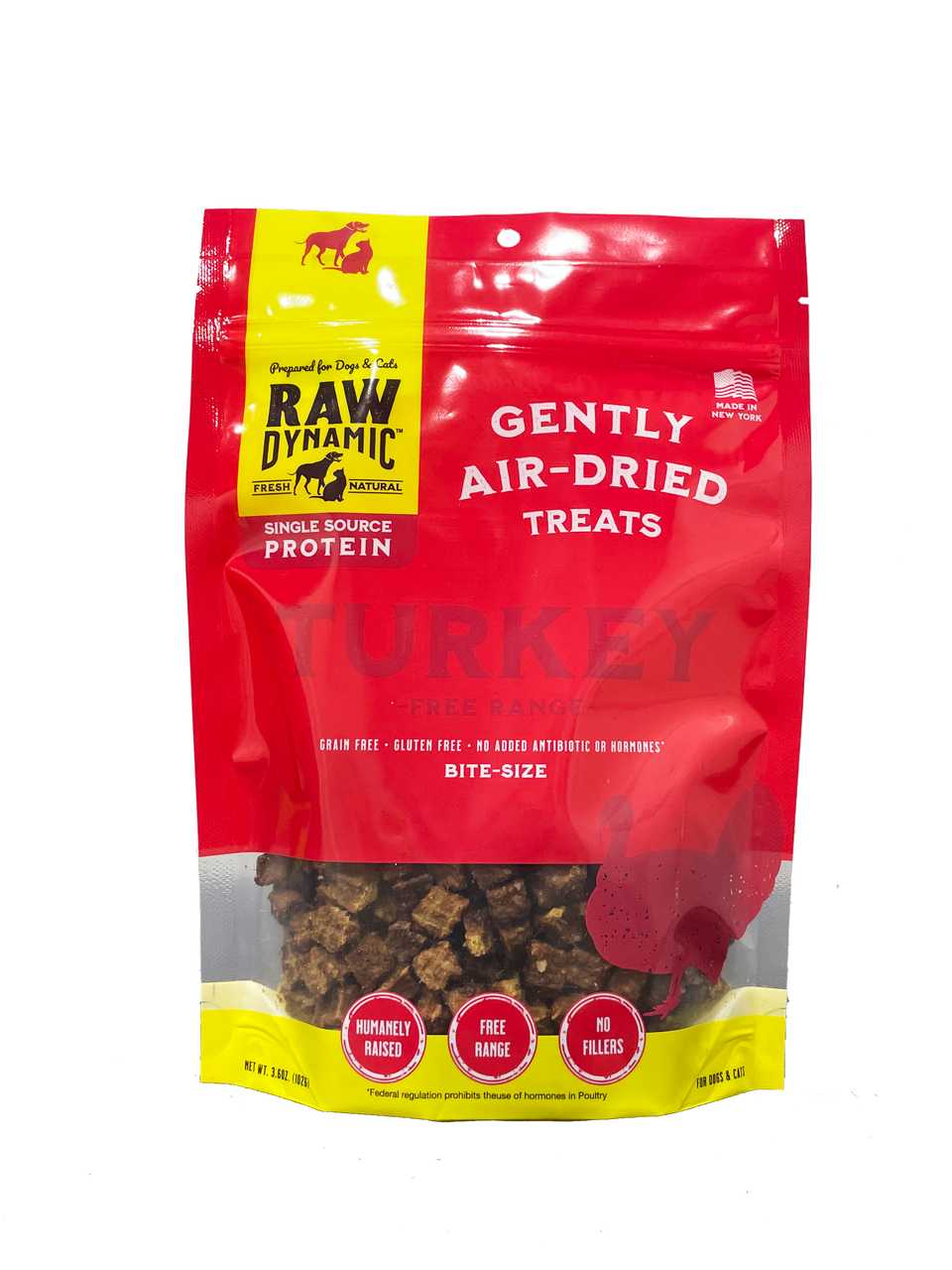 Raw Dynamic Air Dried Dog Treat Turkey 3.6oz