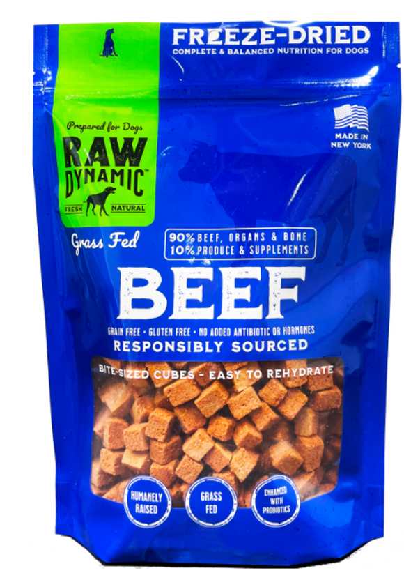 Raw Dynamic Freeze Dried Dog Treat Beef 1.5oz