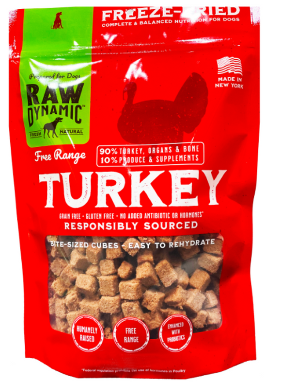 Raw Dynamic Freeze Dried Dog Treat Turkey 1.5oz