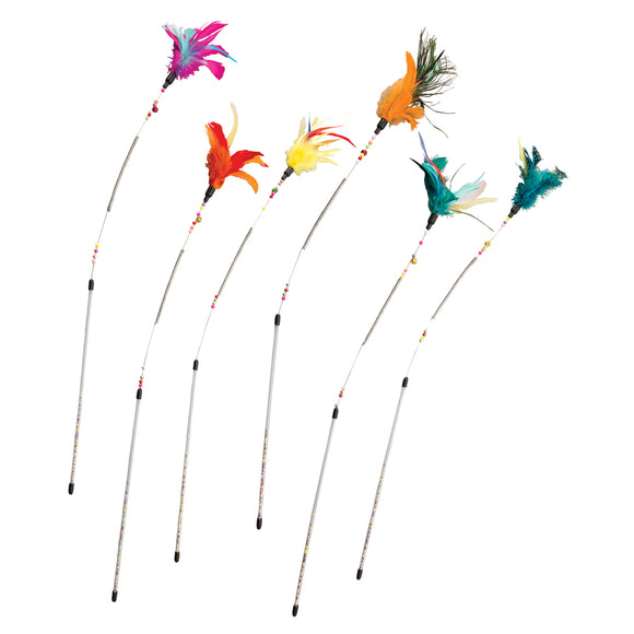 Ethical Cat-Spring Coil Teaser Wand Assorted 26 Inch
