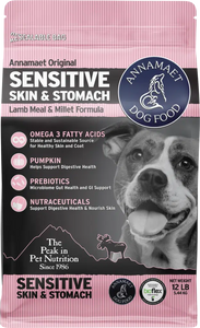 Annamaet Sensitive Skin and Stomach Dry Dog food Lamb and Millet Formula 12lb