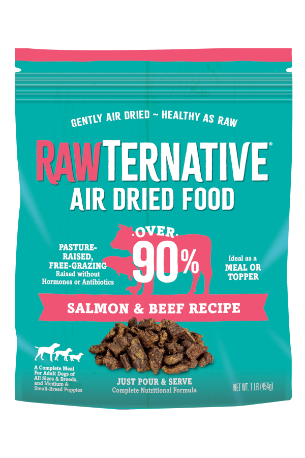 Rawternative Air Dried Dog Food Salmon and Beef 1lb