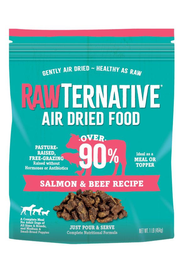 Rawternative Air Dried Dog Food Salmon and Beef 5oz