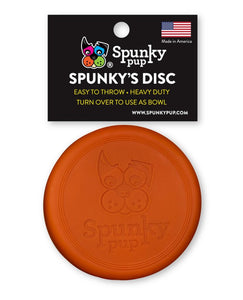 Spunky Pup Duel Use Flying Disc or Dish 6in