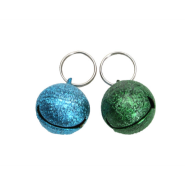 COASTAL PET BELLS 2 PACK FROSTED ROUND JEWEL TRACKING GRN/BLUE FREE SHIP IN USA