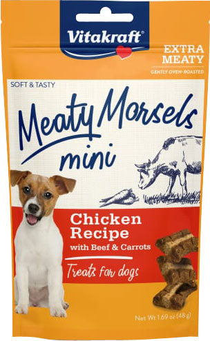 Vitakraft 1.69 oz Beef & Carrot Meaty Morsels Mini Dog Treat