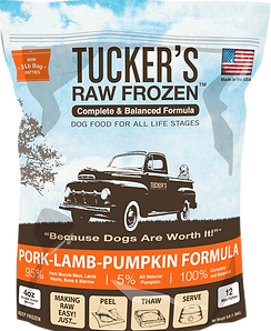Tucker's Pork-Lamb-Pumpkin Complete and Balanced Raw Diets for Dogs 20 lb