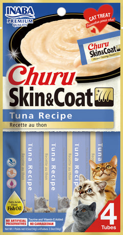 Inaba Churu 4pk Skin and Coat Tuna Puree