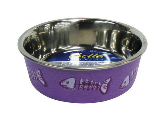 Loving Pets Bella Pet Bowl X-Small Fish Purple