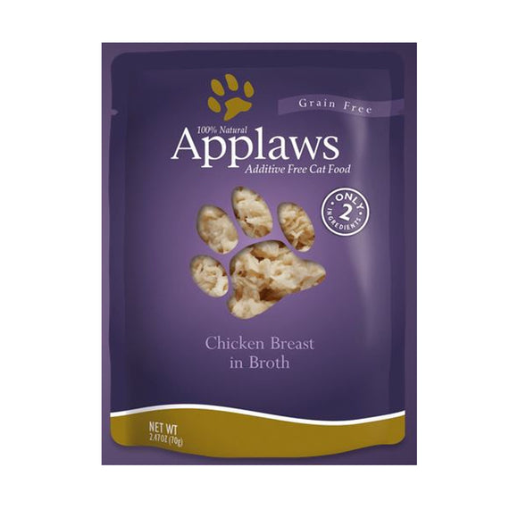 Applaws Pouch Cat Food Grain Free Chicken Breast in Broth 2.47oz