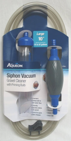 Aqueon Aquarium Siphon Vacuum Gravel Cleaner With Bulb Large - 10 Inches