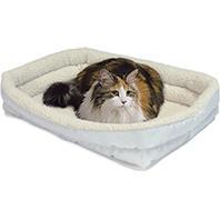 QuietTime Double Bolster Dog Bed & Crate Mat  White  24