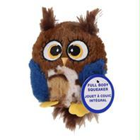 Ethical Dog-Spot Hoots Owl Plush Squeaker Dog Toy- Assorted 3