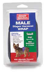 Simple Solution Washable Male Dog Diaper  Absorbent Male Wrap  Small