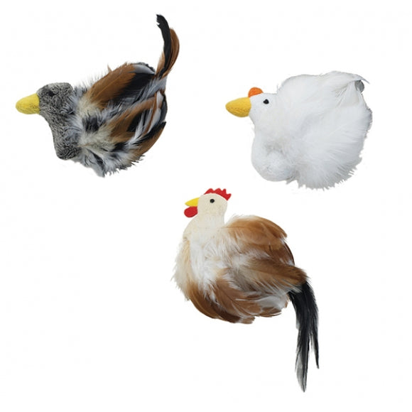 Ethical Pet Spot Birds Of A Feather | Assorted Chicken/Duck Catnip Toys for Cats
