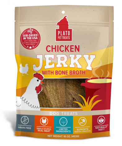PLATO Chicken Jerky with Bone Broth 16oz