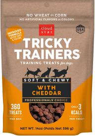 Cloud Star Tricky Trainers Soft & Chewy Dog Treats, Cheddar, 14 oz. Pouch