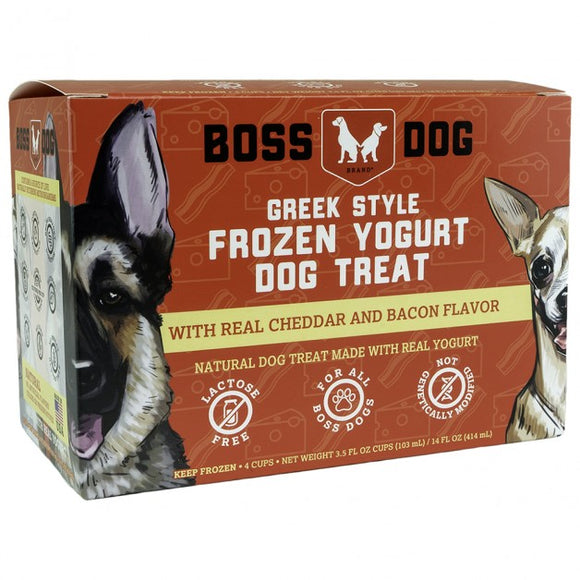 Boss Dog Frozen Yogurt Cheddar & Bacon 3.5oz 4Pk