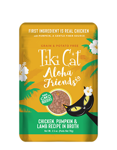 Tiki Cat Aloha Friends Wet Cat Food Chicken Pumpkin & Lamb 2.5oz Pouch