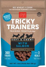 Cloud Star Tricky Trainers Chewy Dog Treats, Salmon, 14 oz. Pouch