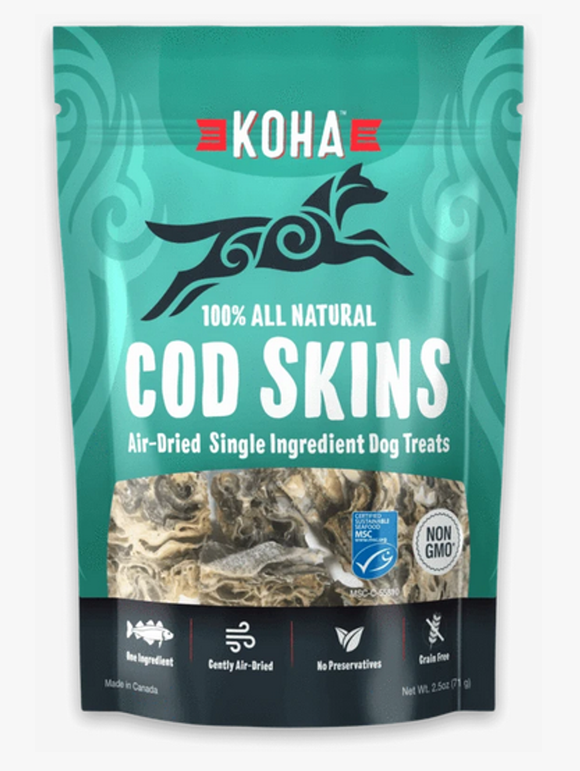 KOHA Cod Skins All Natural Treats 2.5oz