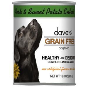 Dave's Grain Free Roast Pork & Sweet Potato Canned Dog Food 13oz
