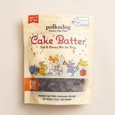 Polkadog Cake Batter Soft & Chewy Bits for Dogs - Peanut Butter & Banana 10oz