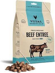 Vital Essentials Beef Nibblets Grain-Free Freeze-Dried Dog Food 14oz