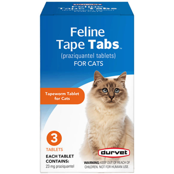 Durvet Feline Tapeworm Tabs, 3 Tablets