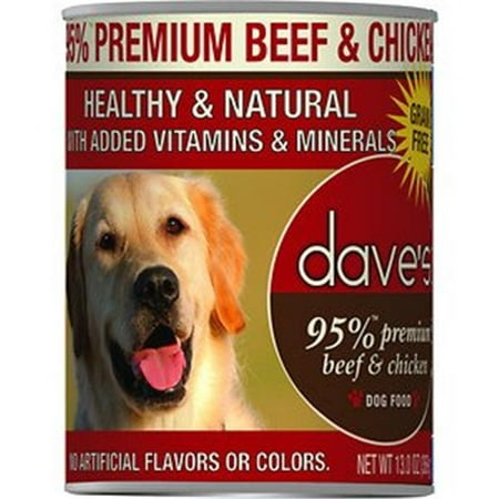 Dave's Pet Food Dave's 95% Premium Meats Beef and Chicken Meat Dog Food 13.2 oz