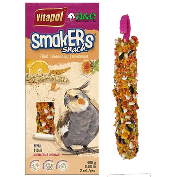 A&E Cage Vitapol Smakers Cockatiel Fruit Treat Sticks