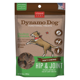 Cloud Star Dynamo Dog Hip & Joint Soft Chews Grain Free Dog Treats, Chicken, 14 oz. Pouch
