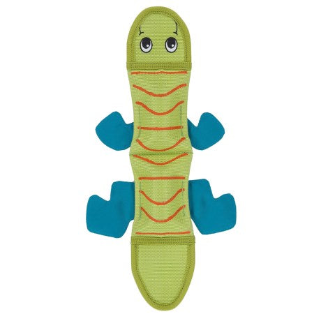 Outward Hound Fire Biterz Lizard Plush Interactive Dog Toy  Green  Medium