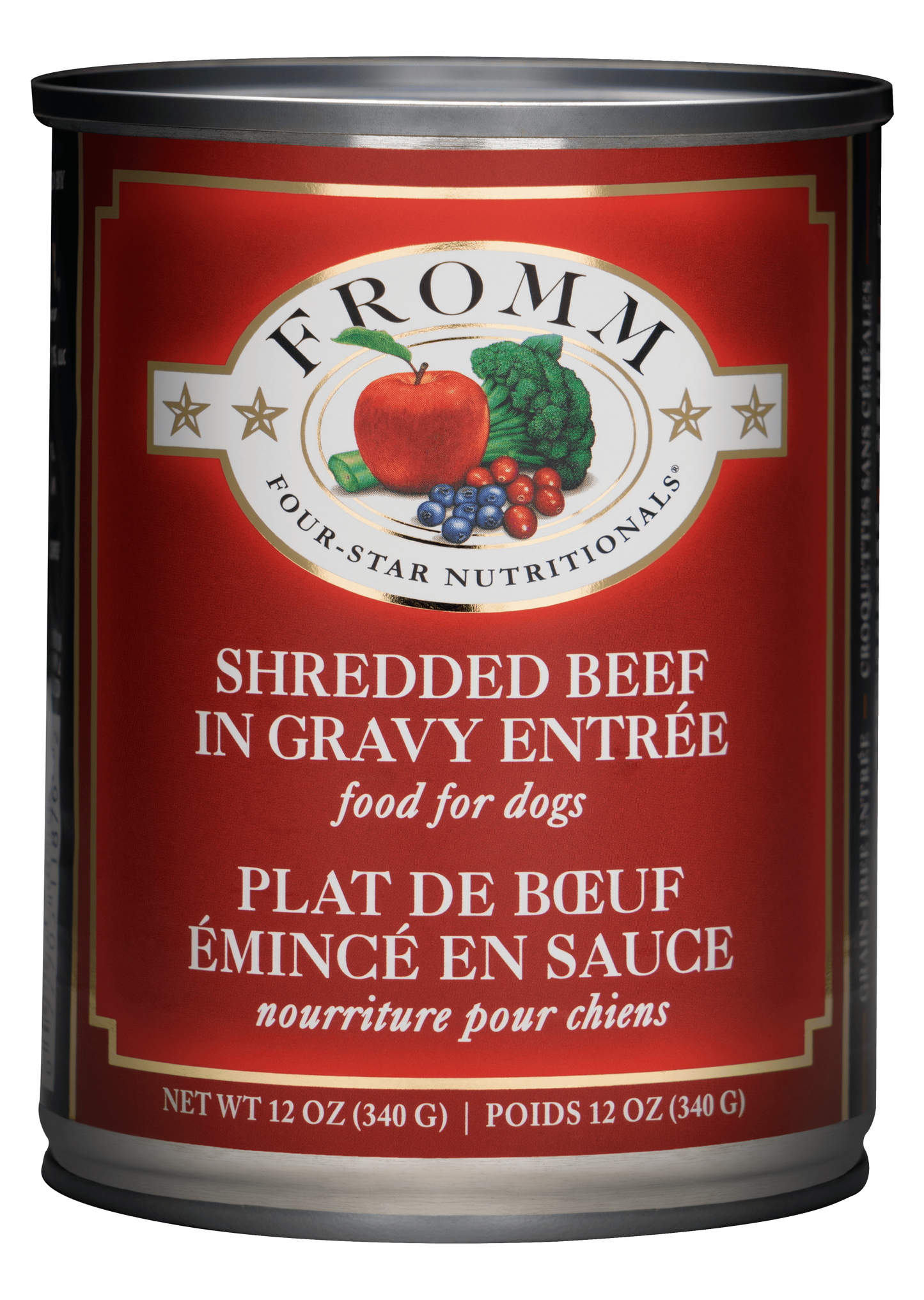 Fromm Four-Star Nutritionals® Shredded Beef in Gravy Entrée Food for Dogs 12 oz