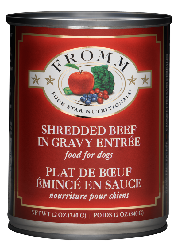 Fromm Four-Star Nutritionals® Shredded Beef in Gravy Entrée Food for Dogs 12 oz