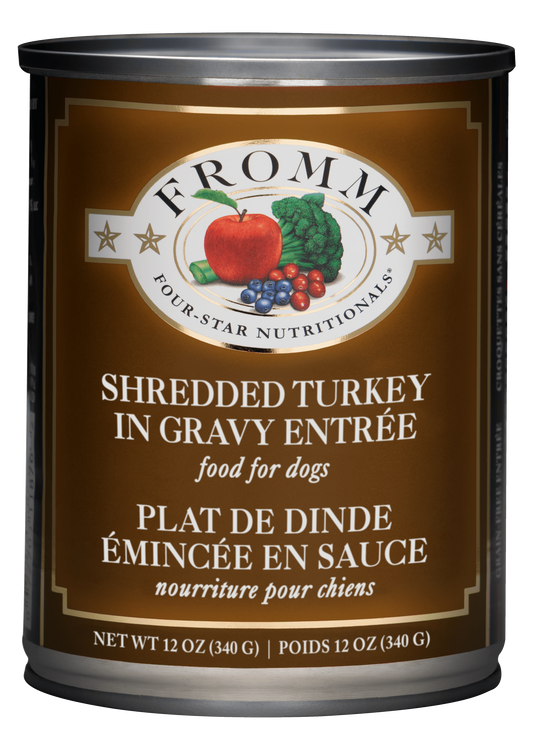 Fromm Four-Star Nutritionals® Shredded Turkey in Gravy Entrée Food for Dogs 12 oz