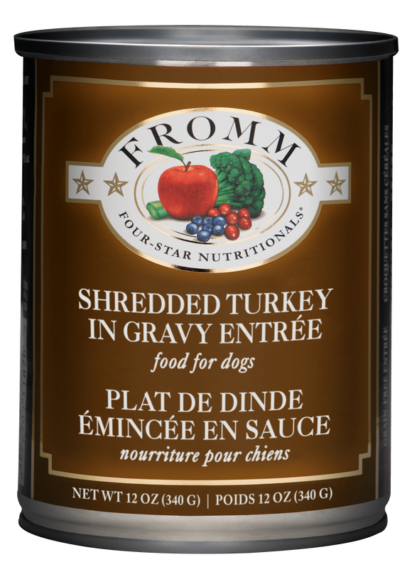 Fromm Four-Star Nutritionals® Shredded Turkey in Gravy Entrée Food for Dogs 12 oz